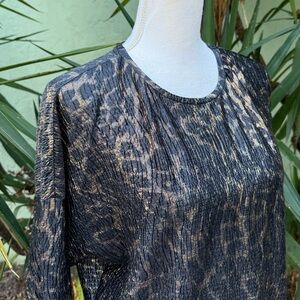 ZARA collection Black Bronze Gold Blouse